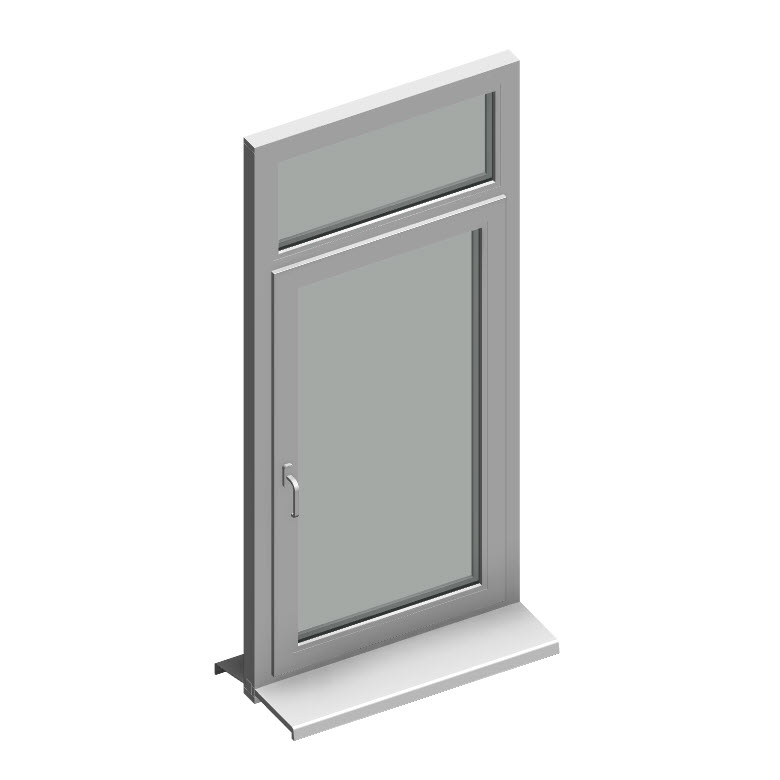 Окно 1-ств. с глух. частью сверху BRUSBOX SUPER AERO